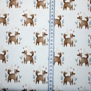 Fuchs-Ripp-Jersey Baumwolle Oeko-Tex pastell-creme